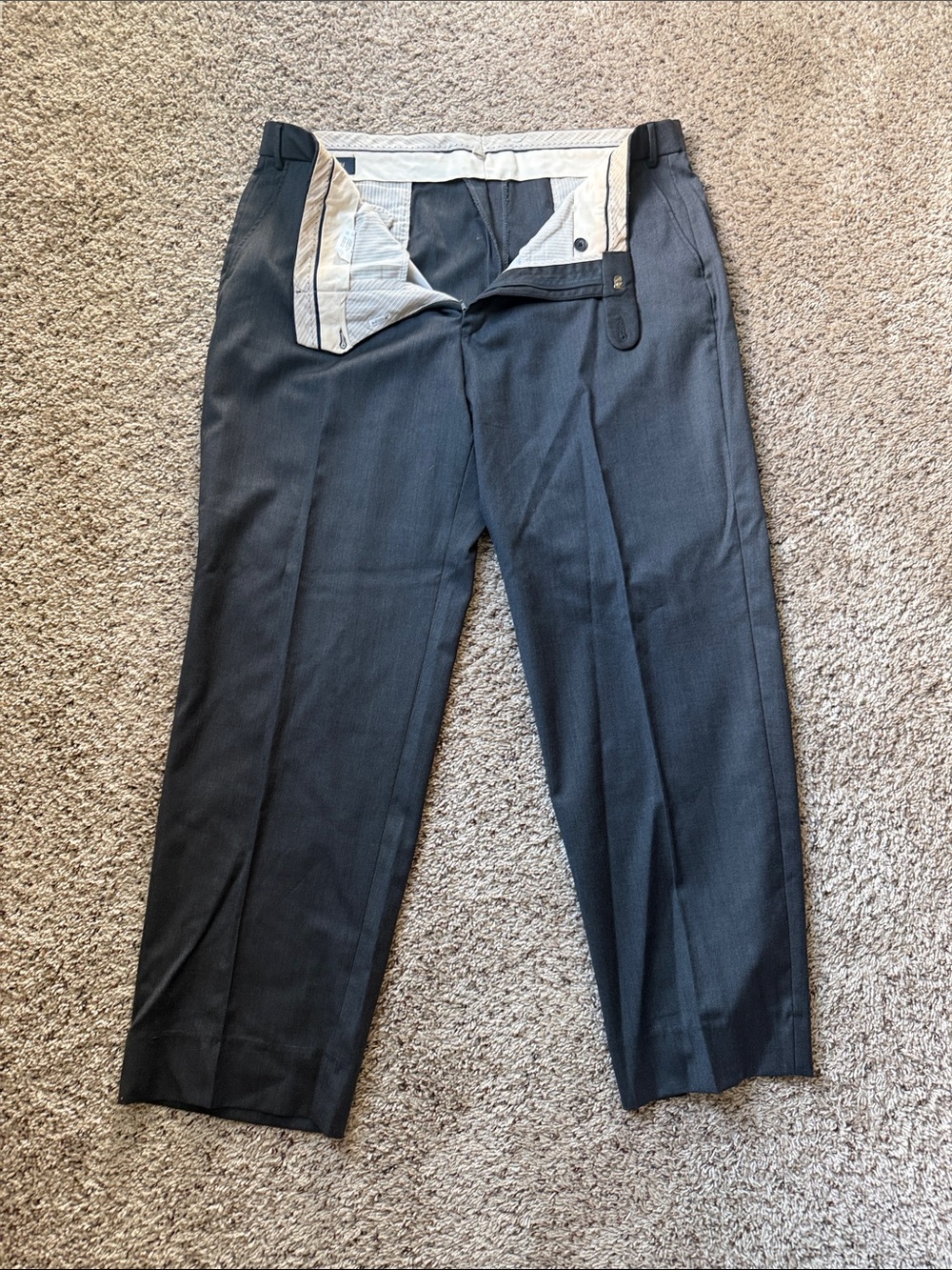 Classic Men's Dress Pants in Dark Gray
